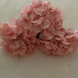 Pink hydrangea flowers ~ set of 3 ~ realistic ~ very nice!